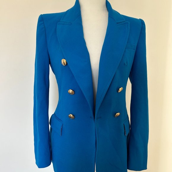 Zara - blue long jacket - Picture 3 of 3